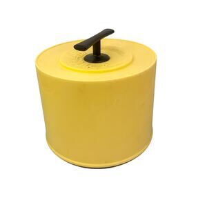 Vintage Tote 45 Record Holder Hartzell Custom Products yellow Disk-Go-Case vinyl